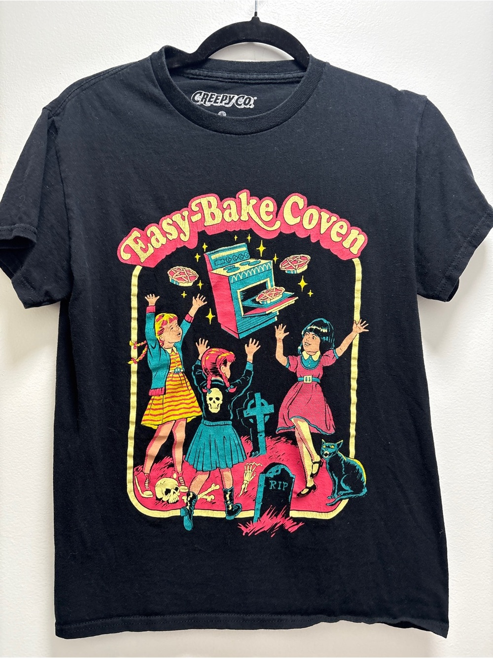 Creepy Co. "Easy-Bake Coven" Black Graphic Tee | Small | Halloween Autumnal